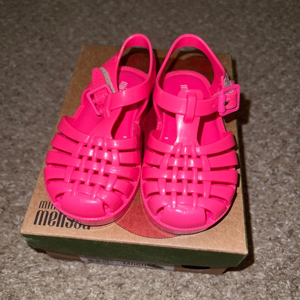 NWT Toddler Girl Mini Melissa Sandals Size 6
